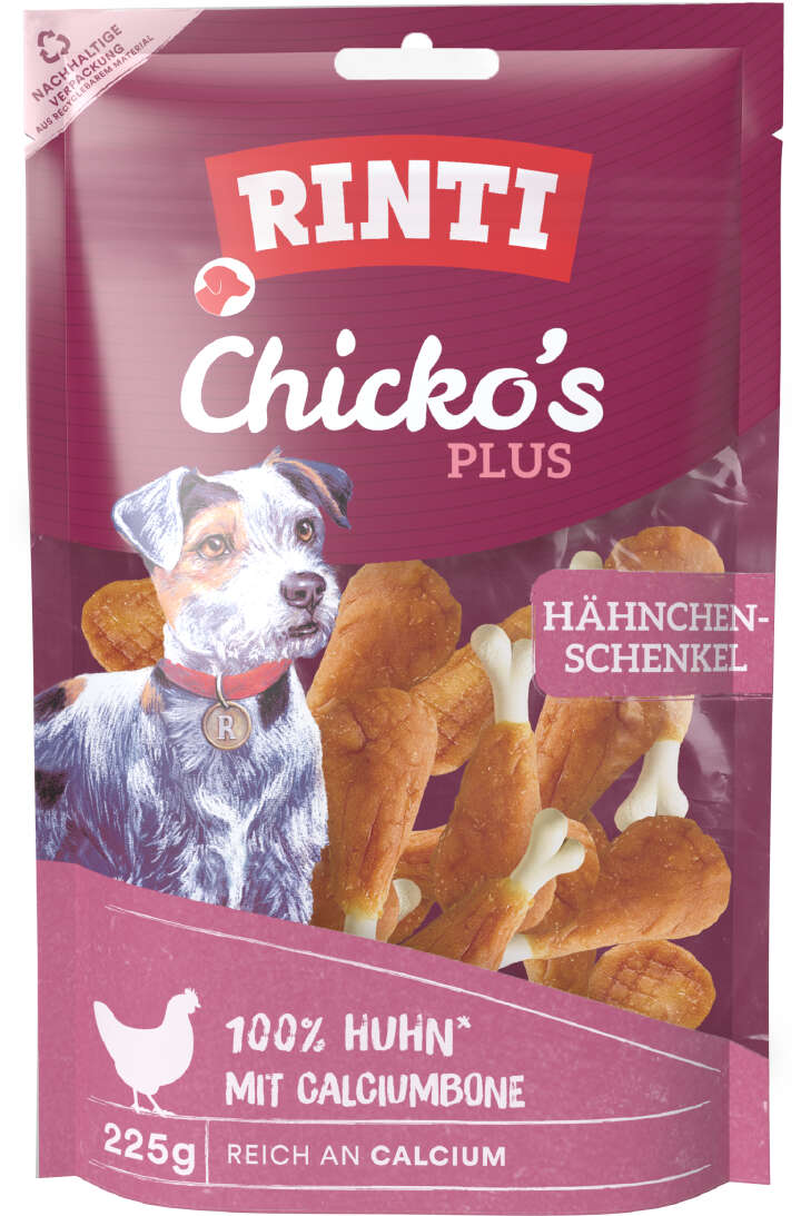 RINTI Hundeleckerlis Chicko Plus Hähnchenschenkel